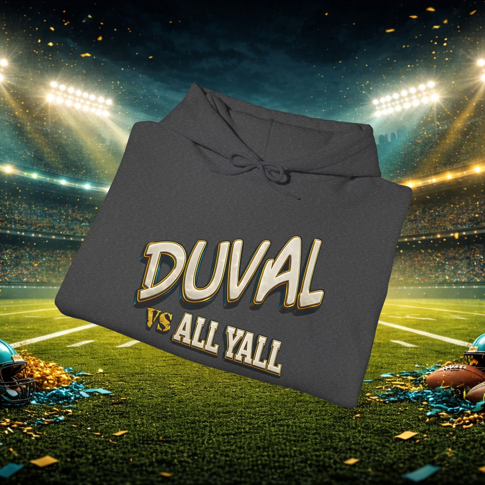 Duval vs All Y’all Hoodie — "Playoff Mode: Locked In" Football Fan Sweatshirt Printify
