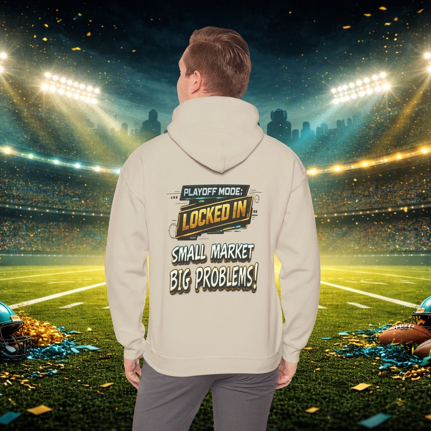 Duval vs All Y’all Hoodie — "Playoff Mode: Locked In" Football Fan Sweatshirt Printify