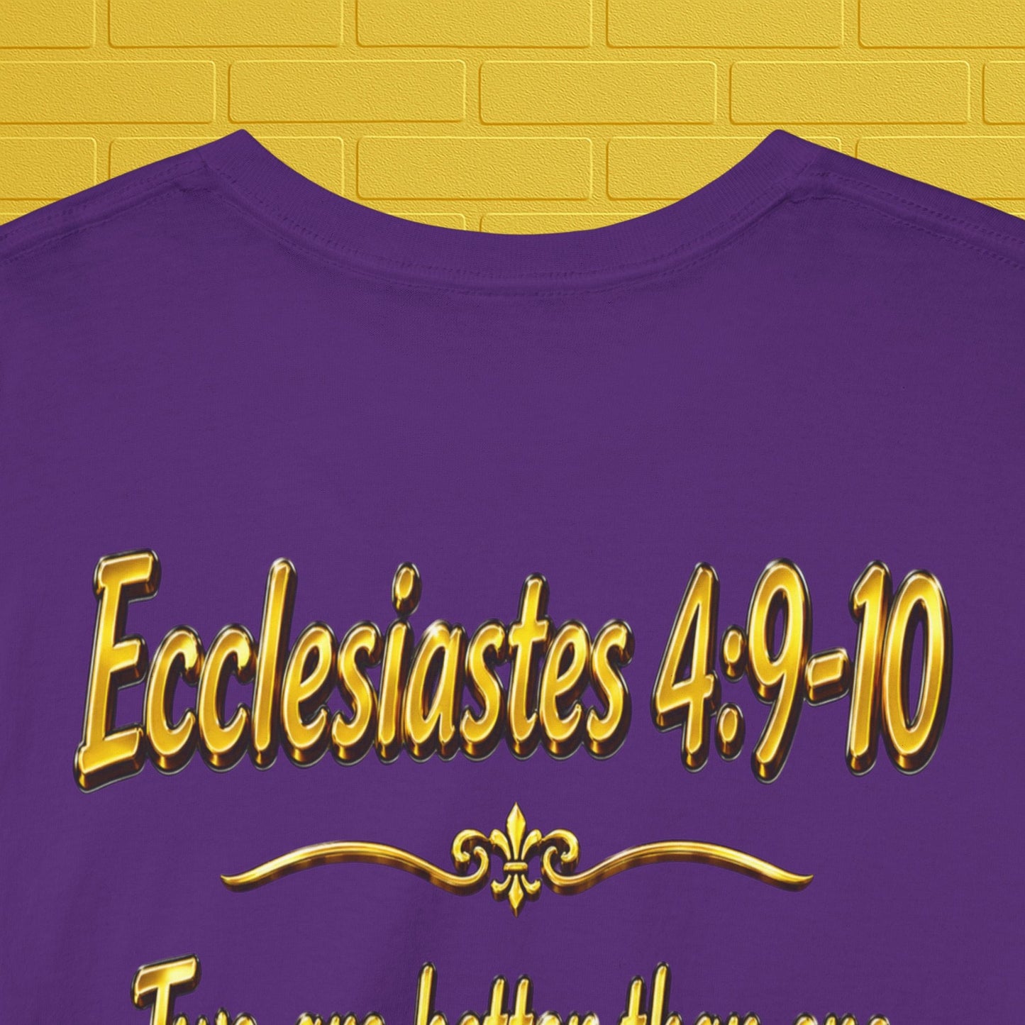 Birthday Tee — "Happy Birthday GLEN & GLENDA”! June 25 2026" with Ecclesiastes 4:9–10 Back Printify