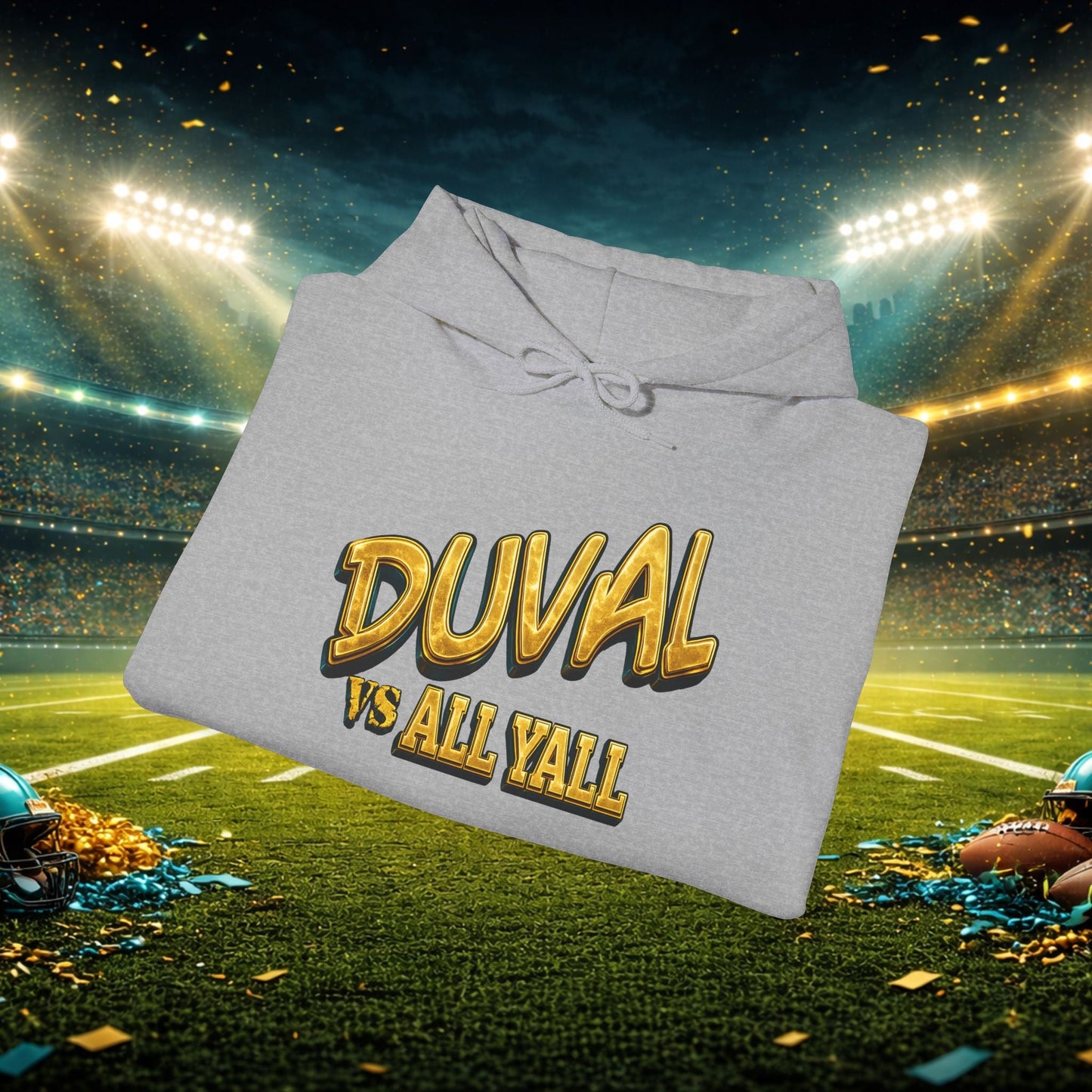 Duval vs All Y’all Hoodie — "Playoff Mode: Locked In" Football Fan Sweatshirt Printify