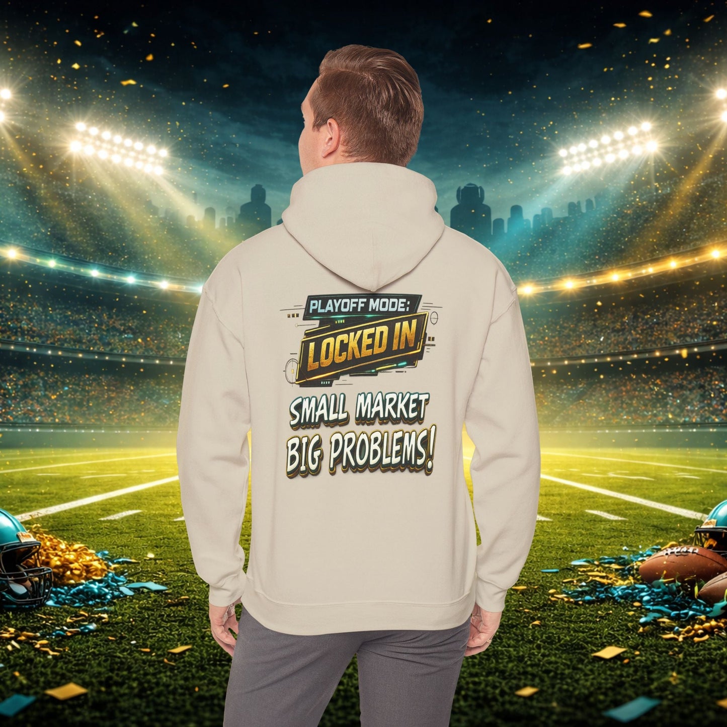 Duval vs All Y’all Hoodie — "Playoff Mode: Locked In" Football Fan Sweatshirt Printify