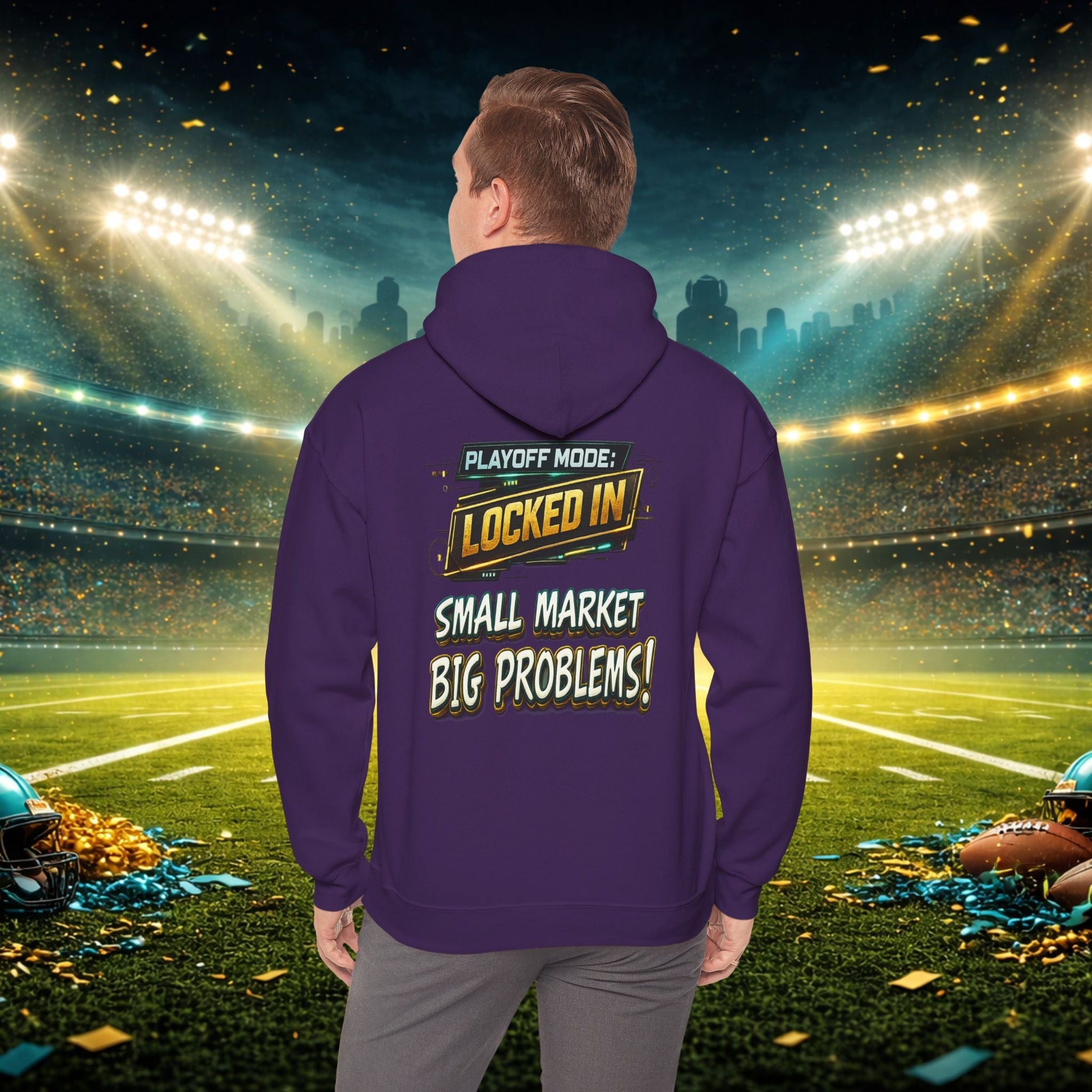 Duval vs All Y’all Hoodie — "Playoff Mode: Locked In" Football Fan Sweatshirt Printify