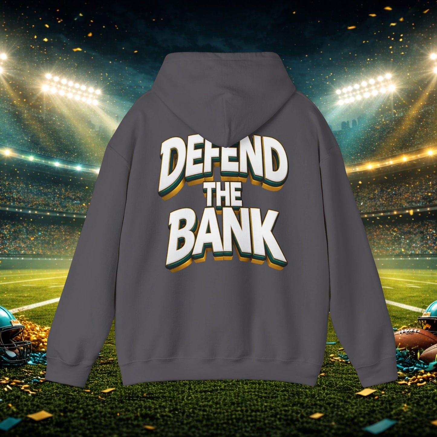 Defend The Bank Hoodie — "DUUUVAL vs EVERYBODY" Jacksonville Streetwear Hoodie Printify