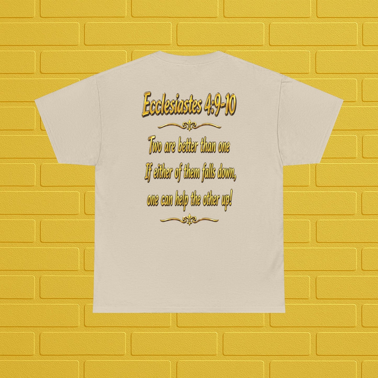 Birthday Tee — "Happy Birthday GLEN & GLENDA”! June 25 2026" with Ecclesiastes 4:9–10 Back Printify