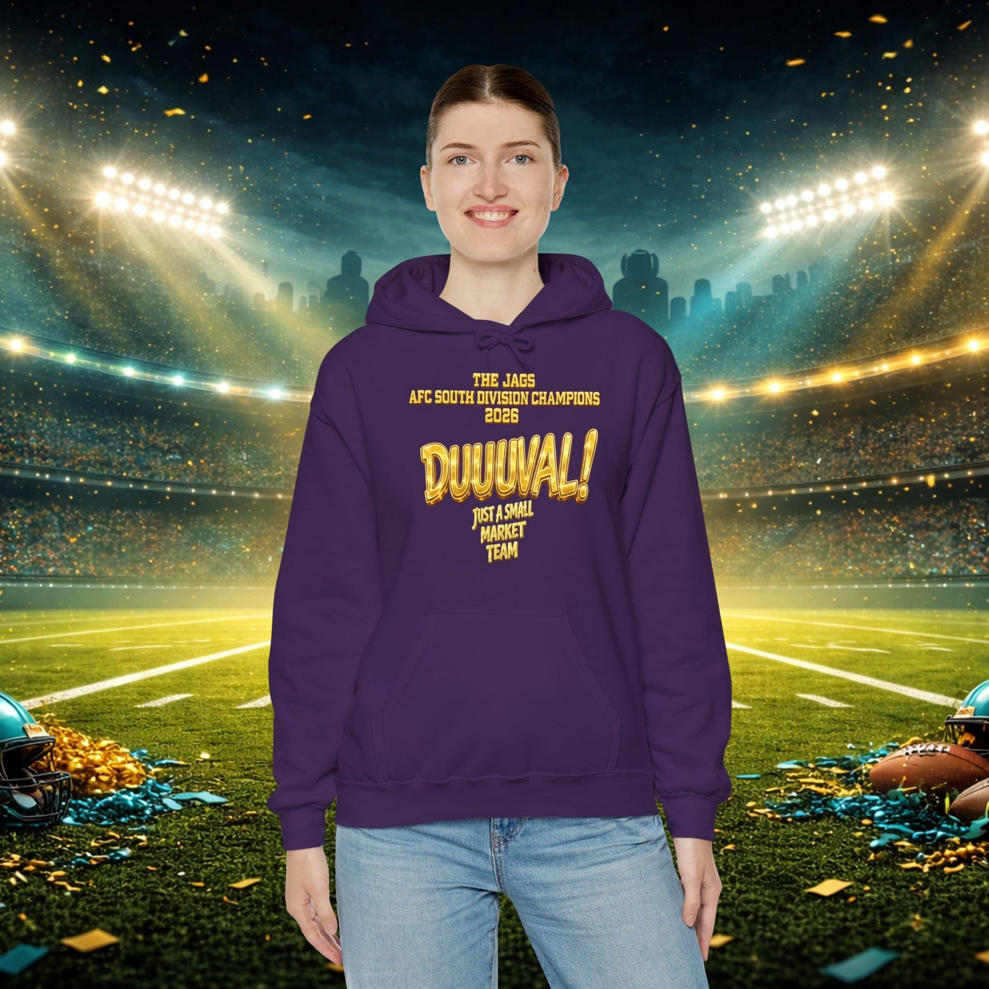 Duuval! Football Hoodie — "Locked In" Small Market Pride Sweatshirt Printify