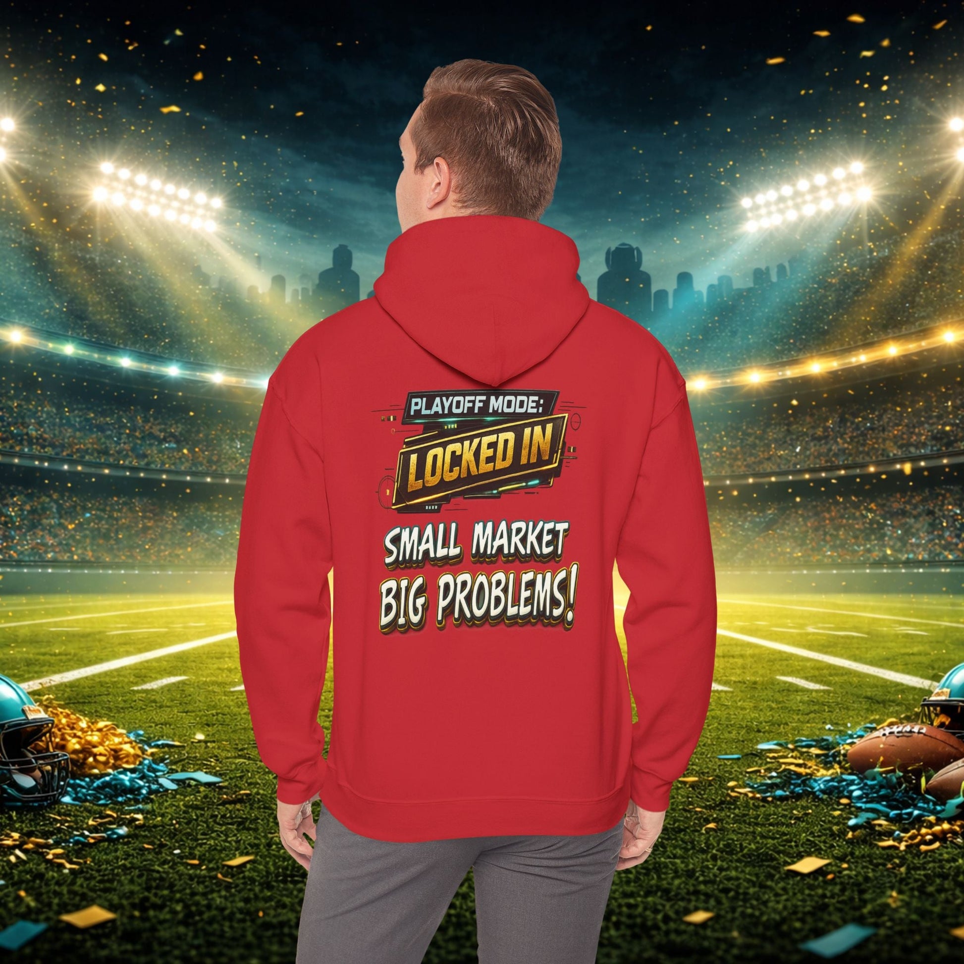 Duval vs All Y’all Hoodie — "Playoff Mode: Locked In" Football Fan Sweatshirt Printify