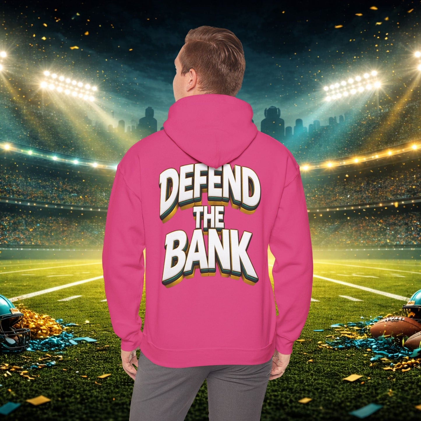 Defend The Bank Hoodie — "DUUUVAL vs EVERYBODY" Jacksonville Streetwear Hoodie Printify