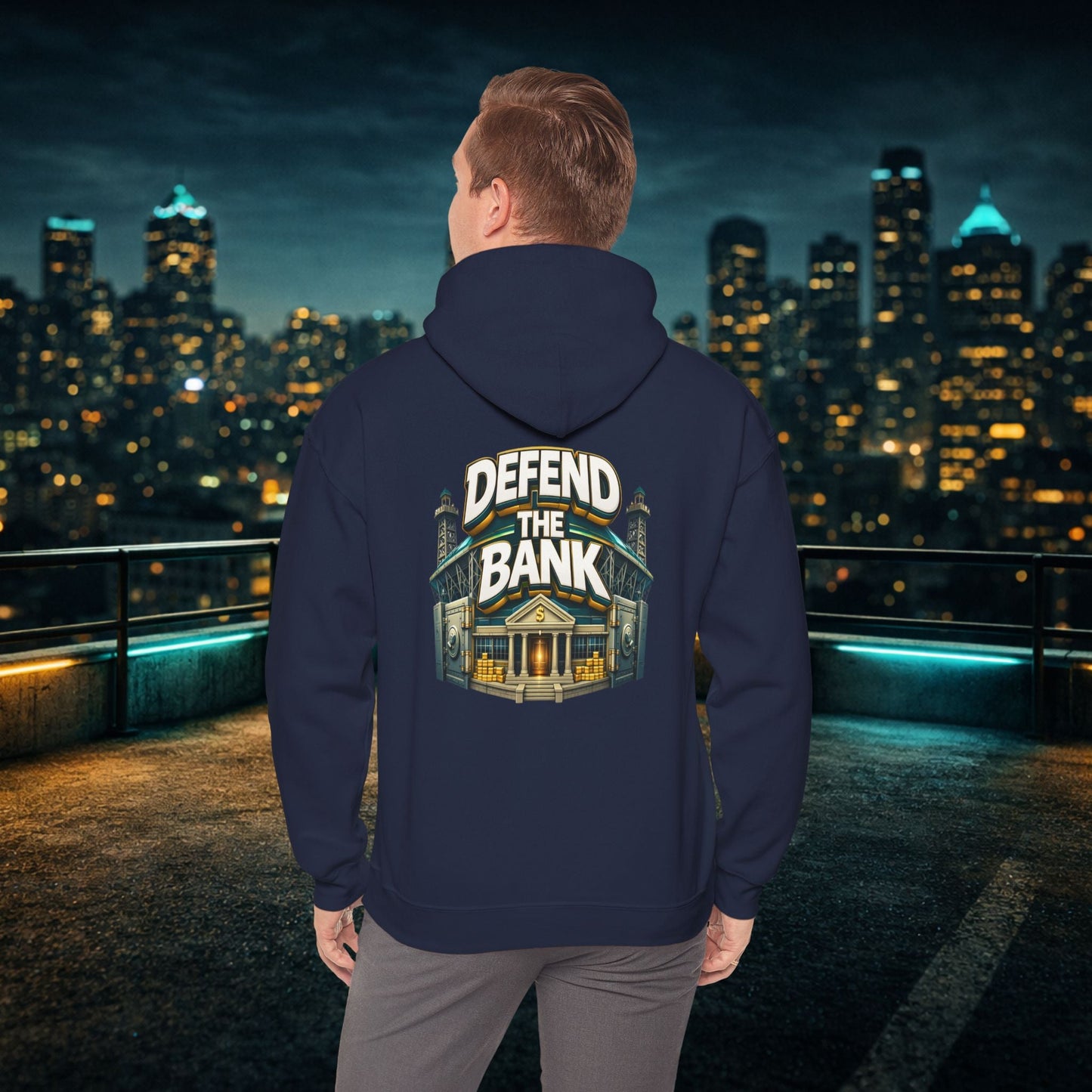 Duuuval Built Different / Defend The Bank Hoodie — Jacksonville Pride Graphic Hoodie Printify